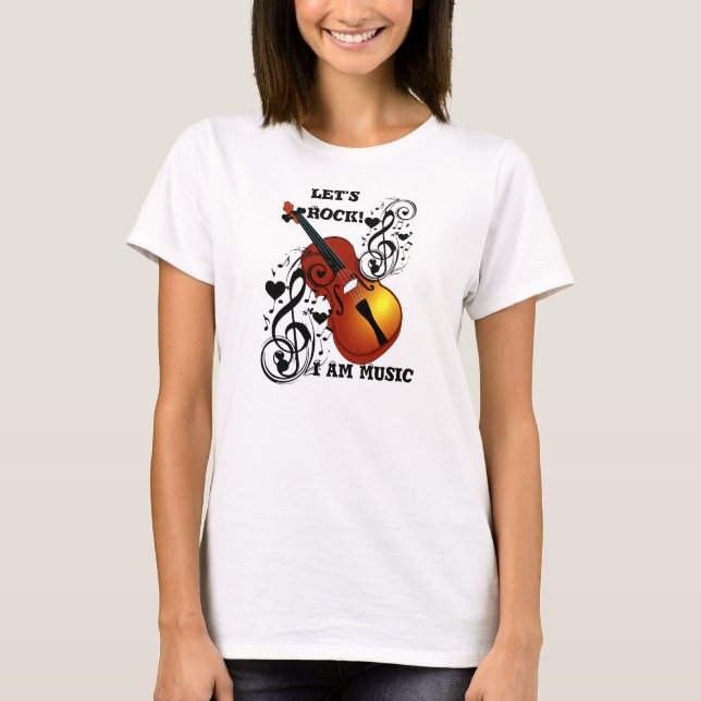 T-shirt Violino, Lover no Coração_ (Frente)