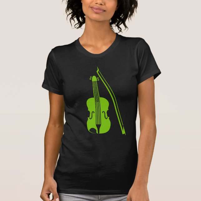 T-shirt Violino - Verde marciano (Frente)