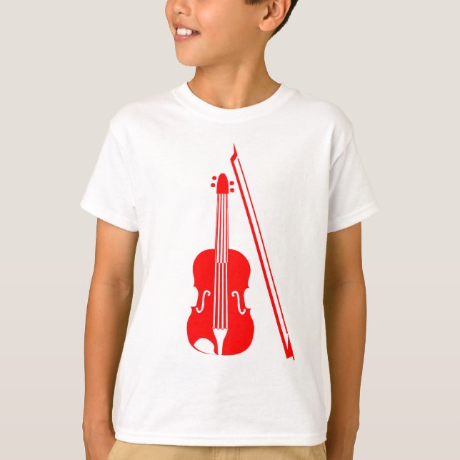 T-shirt Violino - vermelho (Frente)
