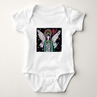 T-shirt Virgin do anjo da arte de Guadalupe pela urze