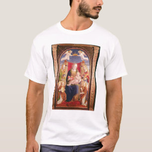T-shirt Virgin e criança com músicos e santos do anjo