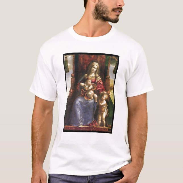 T-shirt Virgin e criança com o St John infantil (Frente)