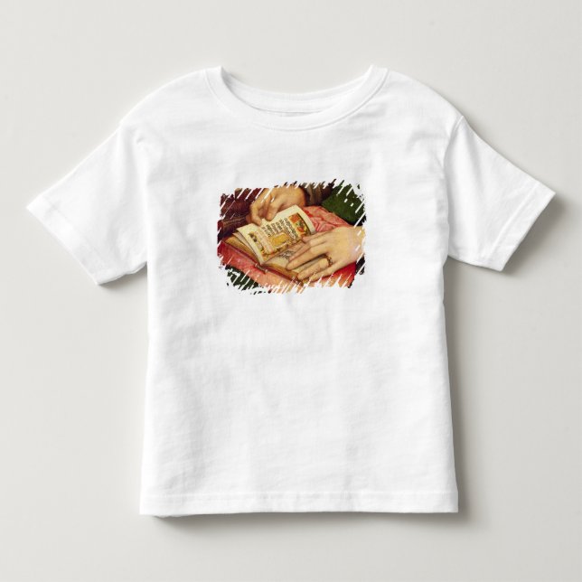 T-shirt Virgin e criança com santos (Frente)