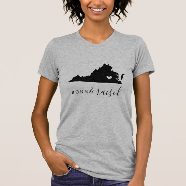 T-shirt Virginia Nascer e Raised State Tee (Frente)
