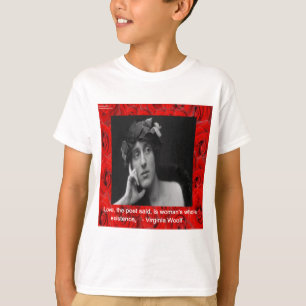 T-shirt Virginia Woolf & Citação de Amor