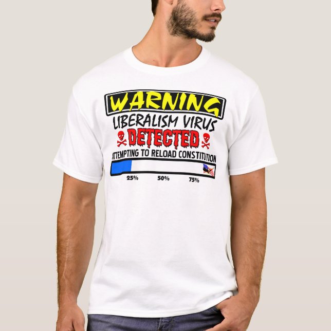 T-shirt Vírus do liberalismo detectado! (Frente)