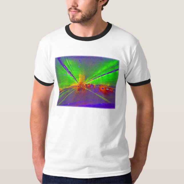 T-shirt visão de túnel com café (Frente)
