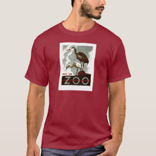 T-shirt Visite o jardim zoológico - o poster de WPA -