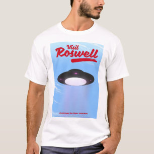 T-shirt Visite o pôster vintage de UFO de Roswell Color