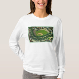 T-shirt Vista aérea do campo de Wrigley # do 2Chicago, IL