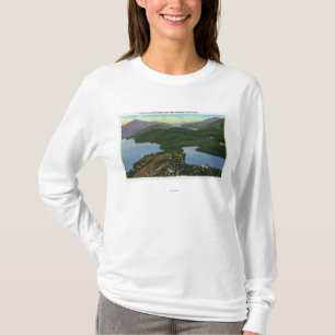 T-shirt Vista aérea do Lake Placid & do lago mirror