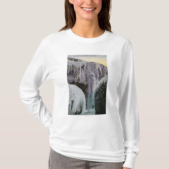 T-shirt Vista da caverna dos ventos no inverno (Frente)