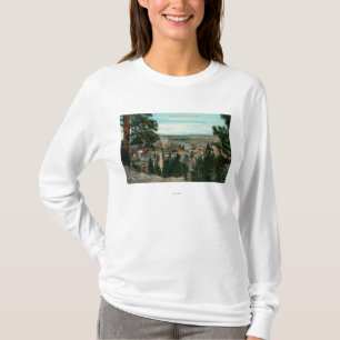 T-shirt Vista da cidade através das árvores