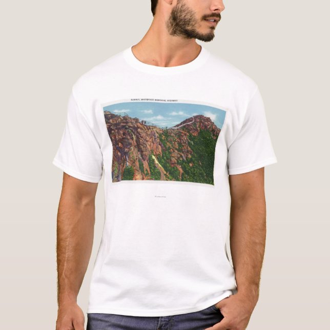T-shirt Vista da cimeira de Whiteface Mt (Frente)