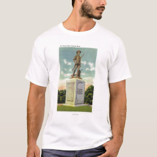 T-shirt Vista da estátua minúscula do homem