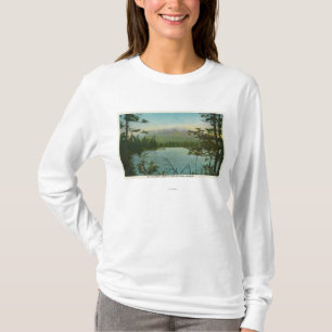T-shirt Vista da montagem Katahdin, o pico o mais elevado