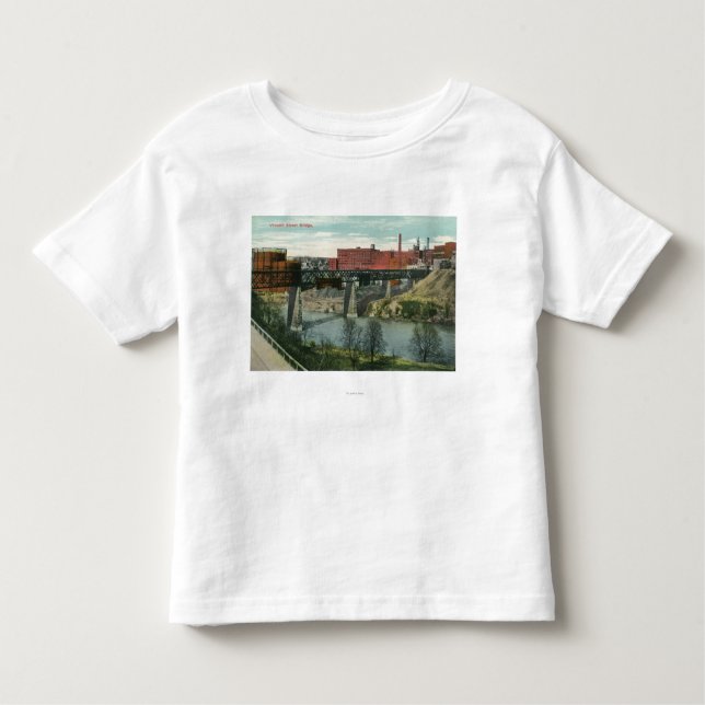 T-shirt Vista da ponte da rua de Vincent (Frente)