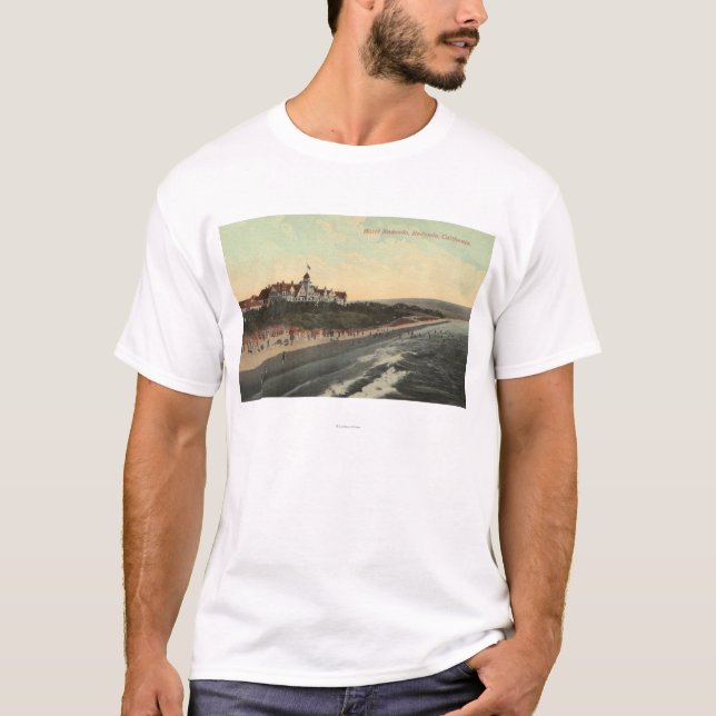 T-shirt Vista da praia & do hotel Redondo (Frente)