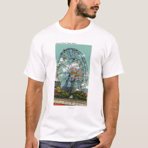 T-shirt Vista da roda de Ferris famosa da maravilha