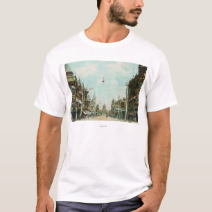 T-shirt Vista da rua de Mariposa que enfrenta a câmara
