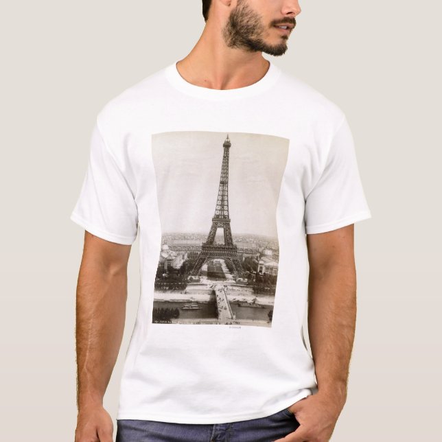 T-shirt Vista da torre Eiffel, 1900 (Frente)