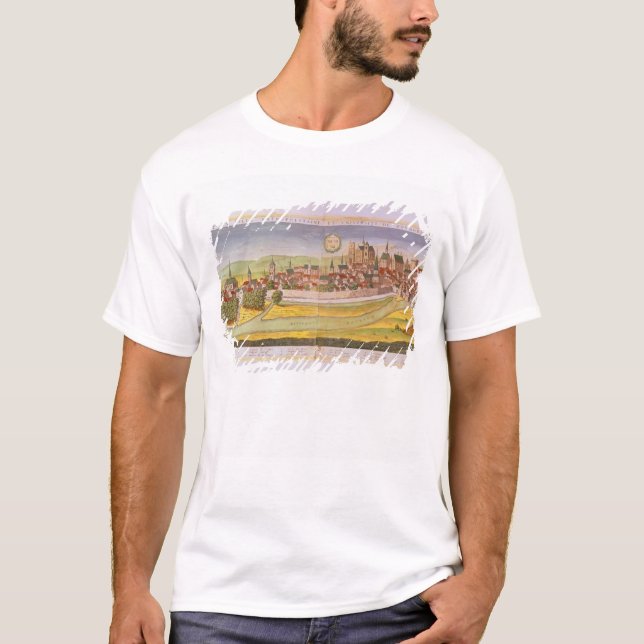 T-shirt Vista de Burges e da universidade (Frente)