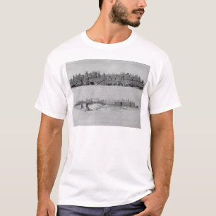 T-shirt Vista de Carcassonne do lado oeste