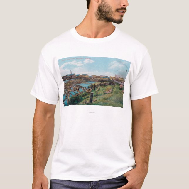 T-shirt Vista de Chena Slough da cidade (Frente)