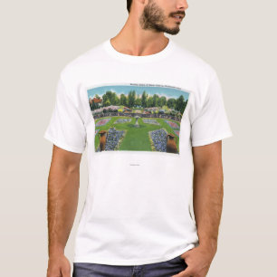 T-shirt Vista de jardins de uma propriedade do lago