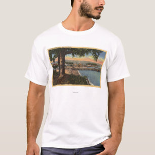 T-shirt Vista do casino & do cais de uma distância