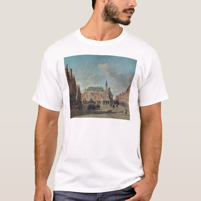 T-shirt Vista do Grote Markt em Haarlem (Frente)