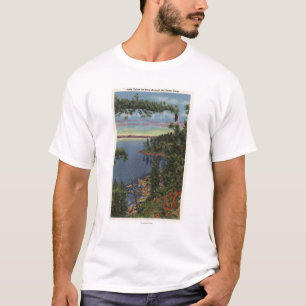 T-shirt Vista do lago através dos pinhos do açúcar
