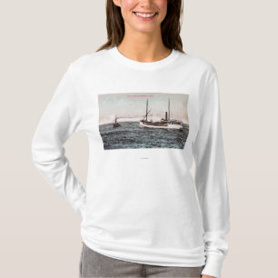 T-shirt Vista do navio a vapor ElizabethBandon, OU