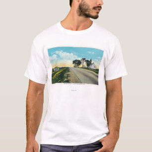 T-shirt Vista do norte do campo de batalha de Saratoga