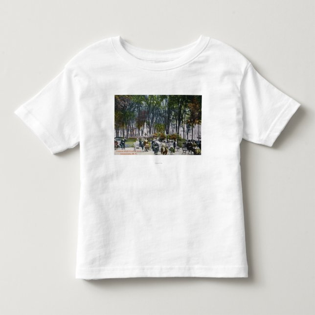 T-shirt Vista do parque crescente (Frente)