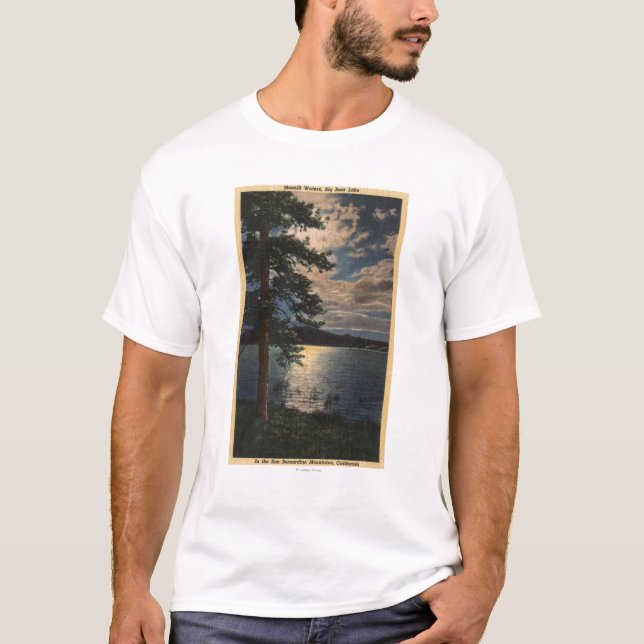 T-shirt Vista enluarada do lago (Frente)