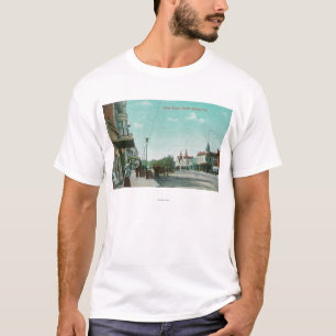 T-shirt Vista exterior da casa feita sob encomenda velha