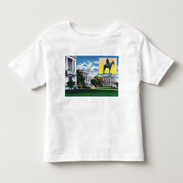 T-shirt Vista exterior do museu de belas artes (Frente)