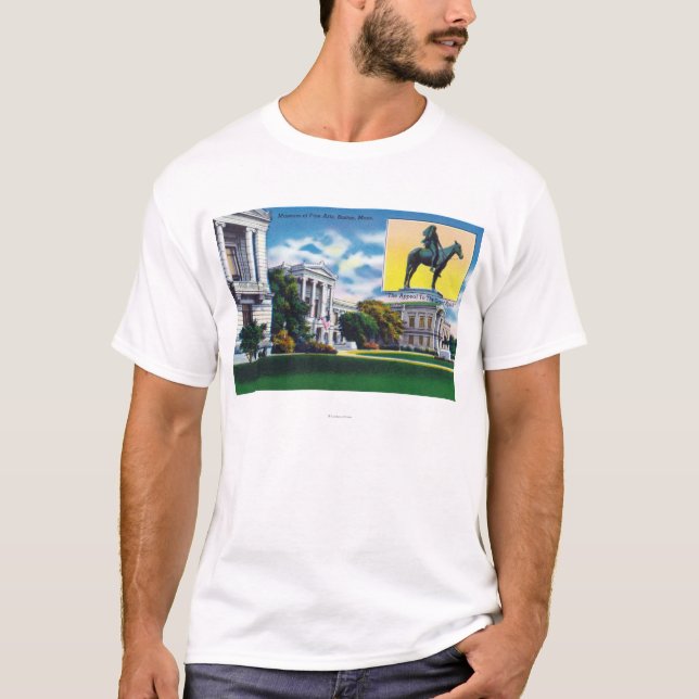 T-shirt Vista exterior do museu de belas artes (Frente)