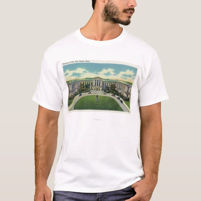 T-shirt Vista exterior do museu de belas artes # 2 (Frente)