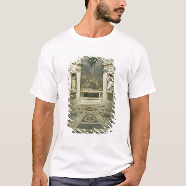 T-shirt Vista interior da capela octogonal de Chigi (Frente)