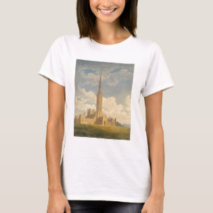 T-shirt Vista noroeste da abadia de Fonthill (w/c no