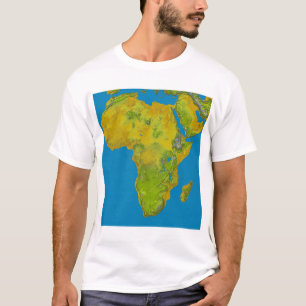 T-shirt Vista topográfica de África