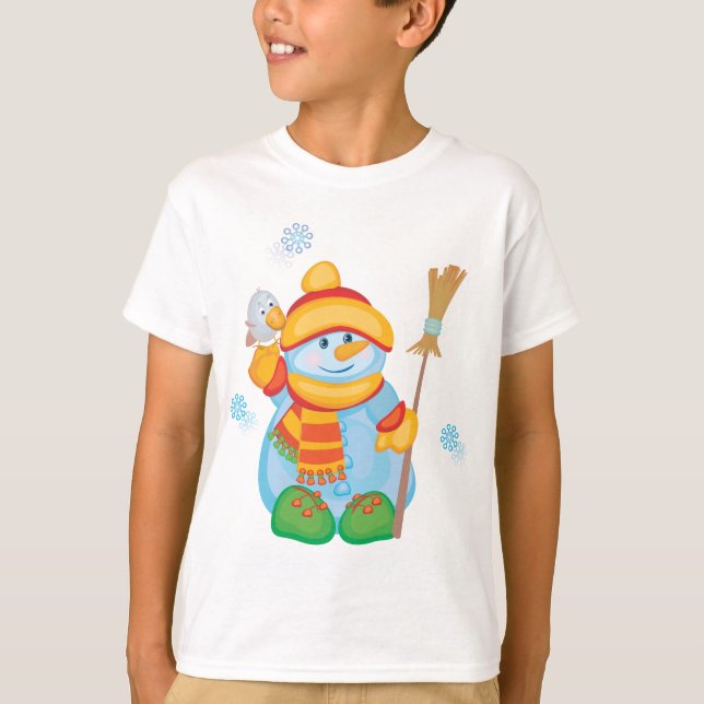 T-shirt Visto Feriado de Camisa-Neve Bonita (Frente)