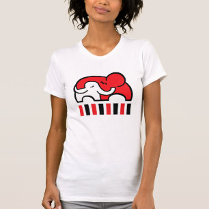 T-shirt visual infantil do abraço do elefante da
