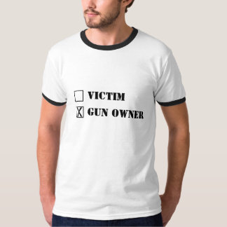 T-SHIRT VÍTIMA - PROPRIETÁRIO DE ARMA
