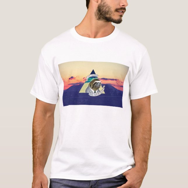 T-shirt Viva lento morrem sempre que (Frente)