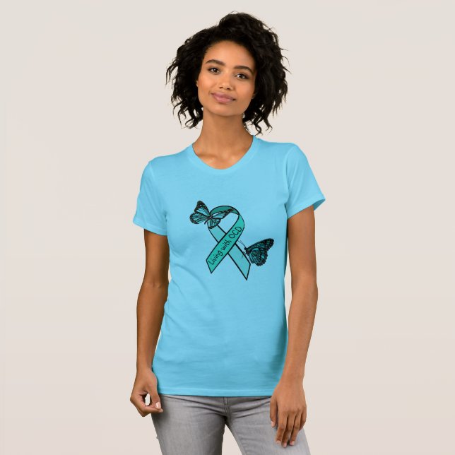 T-shirt Vivendo com a perturbação obsessiva compulsiva de  (Frente Completa)