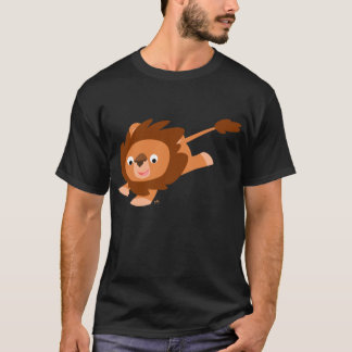 T-shirt vívido do leão dos desenhos animados