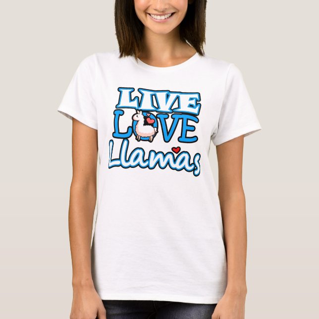 T-shirt vivo dos lamas do amor (Frente)